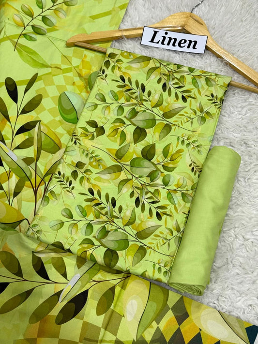 Linen Printed 3pc D-57