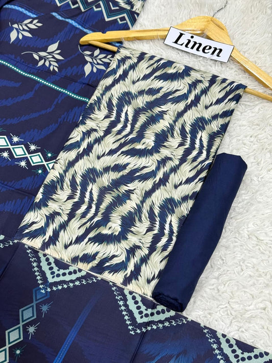 Linen Printed 3pc D-58