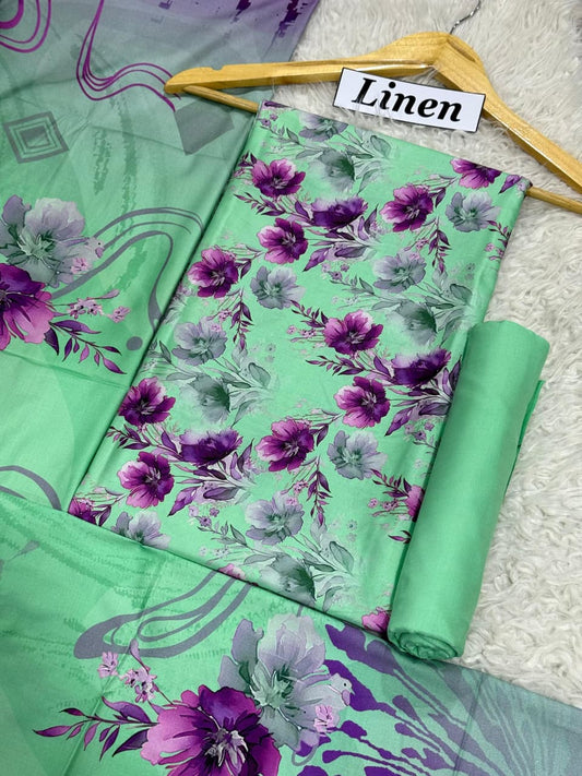 Linen Printed 3pc D-60
