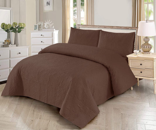 LUXURY QUILTED BEDSPREAD 3PC