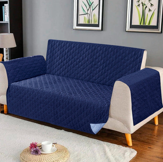 Quilted Sofa Cover ( Blue)