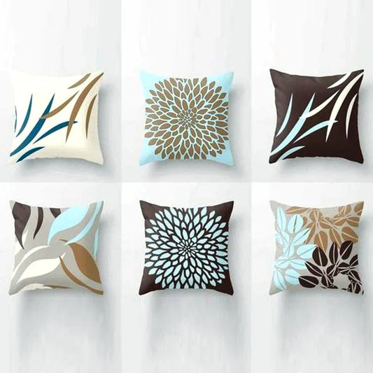 Blue Decorative Cushion Covers Pack 6