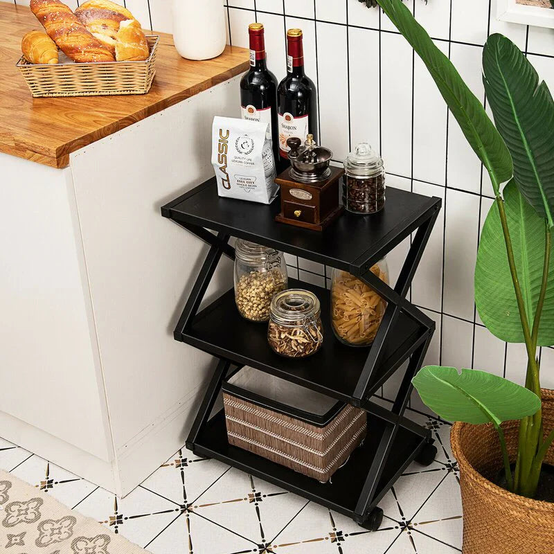 Caster Rolling Home Office Side Table Trolley