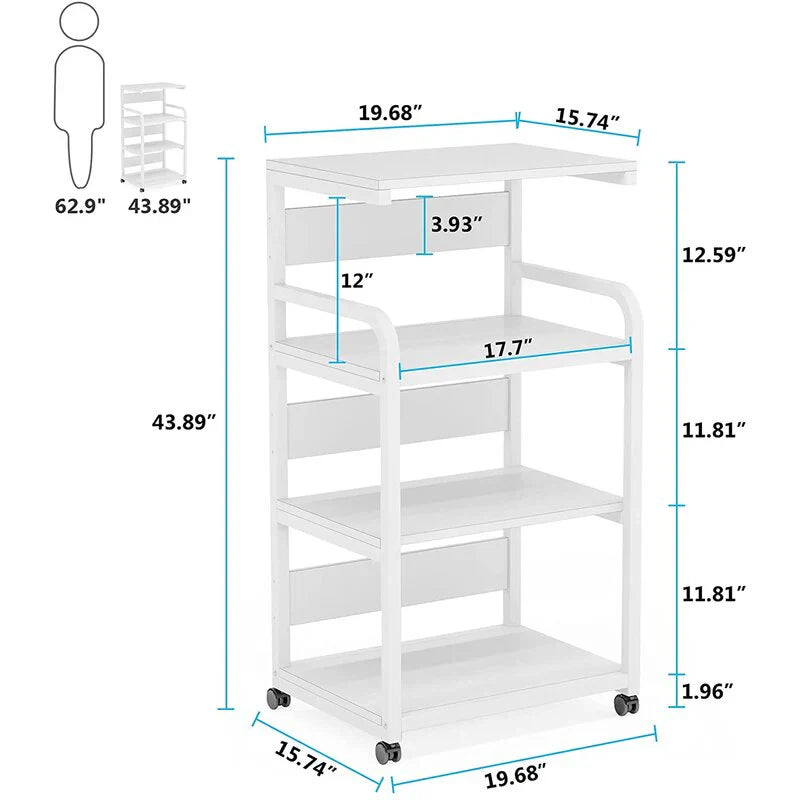 Alvaro Kitchen Moving Trolley Organizer Rack