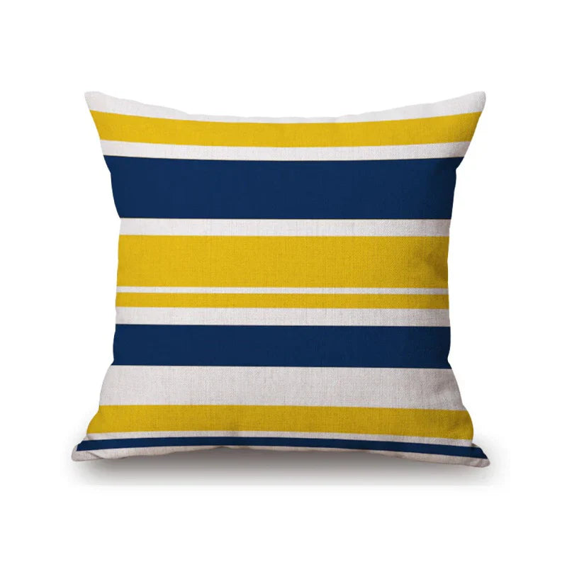 Blue & Yellow Cushion Covers Pack of 6