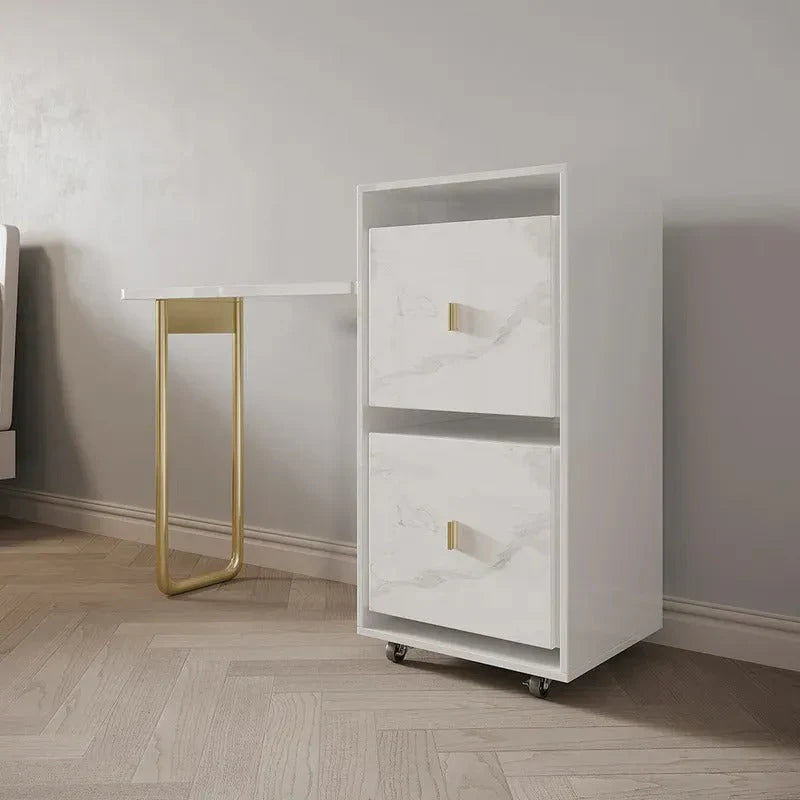 Figurative Home Office Work Writing Storage Organizer Desk Trolley