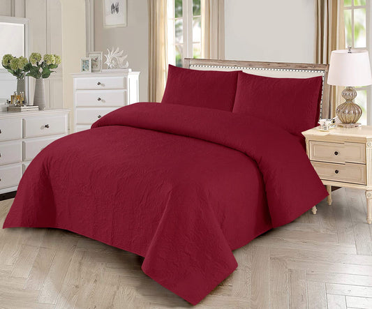 LUXURY QUILTED BEDSPREAD 3PC
