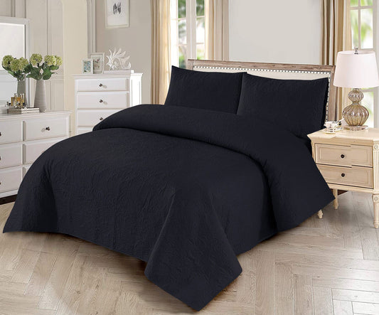 LUXURY QUILTED BEDSPREAD 3PC