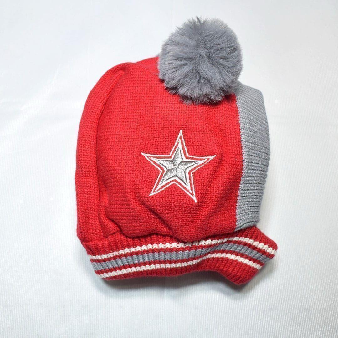 Kids Winter wool caps Star-02