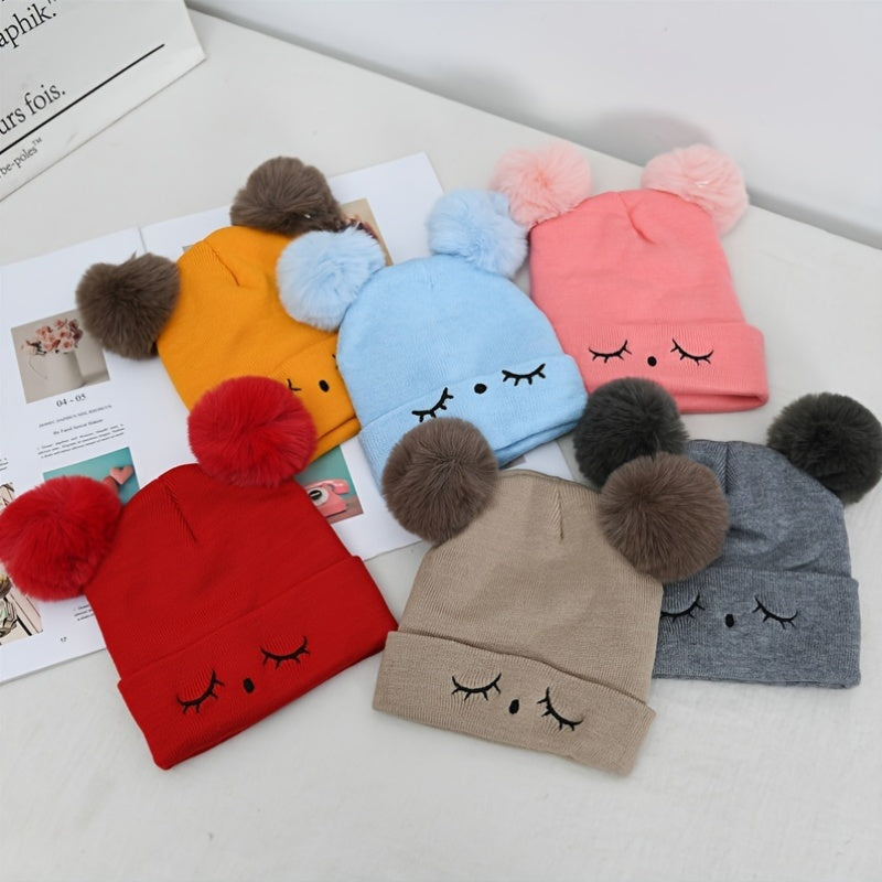 Kids Winter wool caps Red