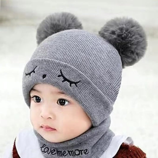 Kids Winter wool caps Grey