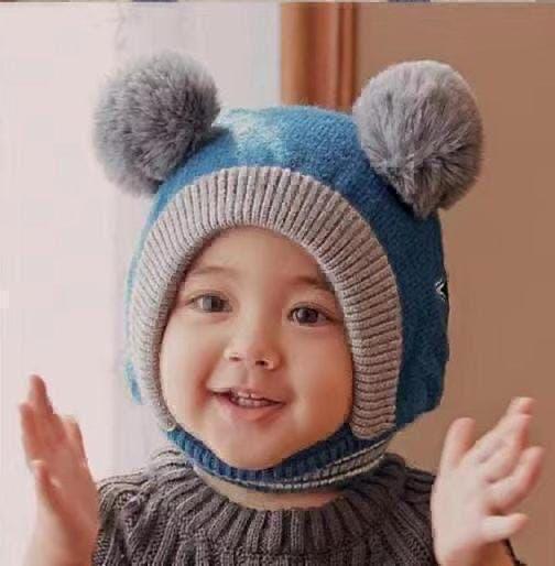 Kids Winter wool caps Star-03