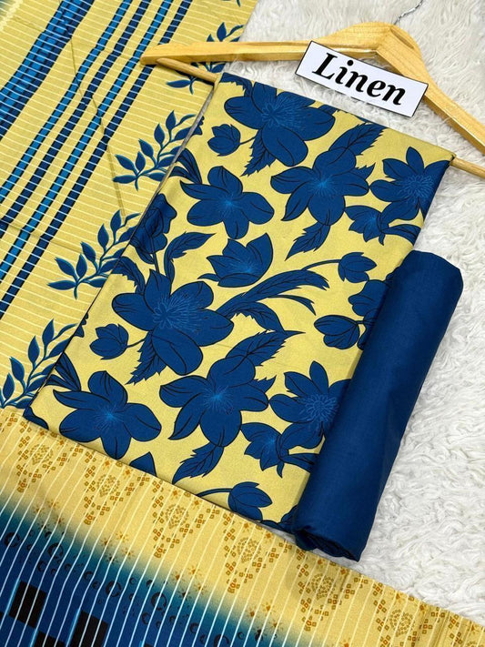 Linen Printed 3pc D-37