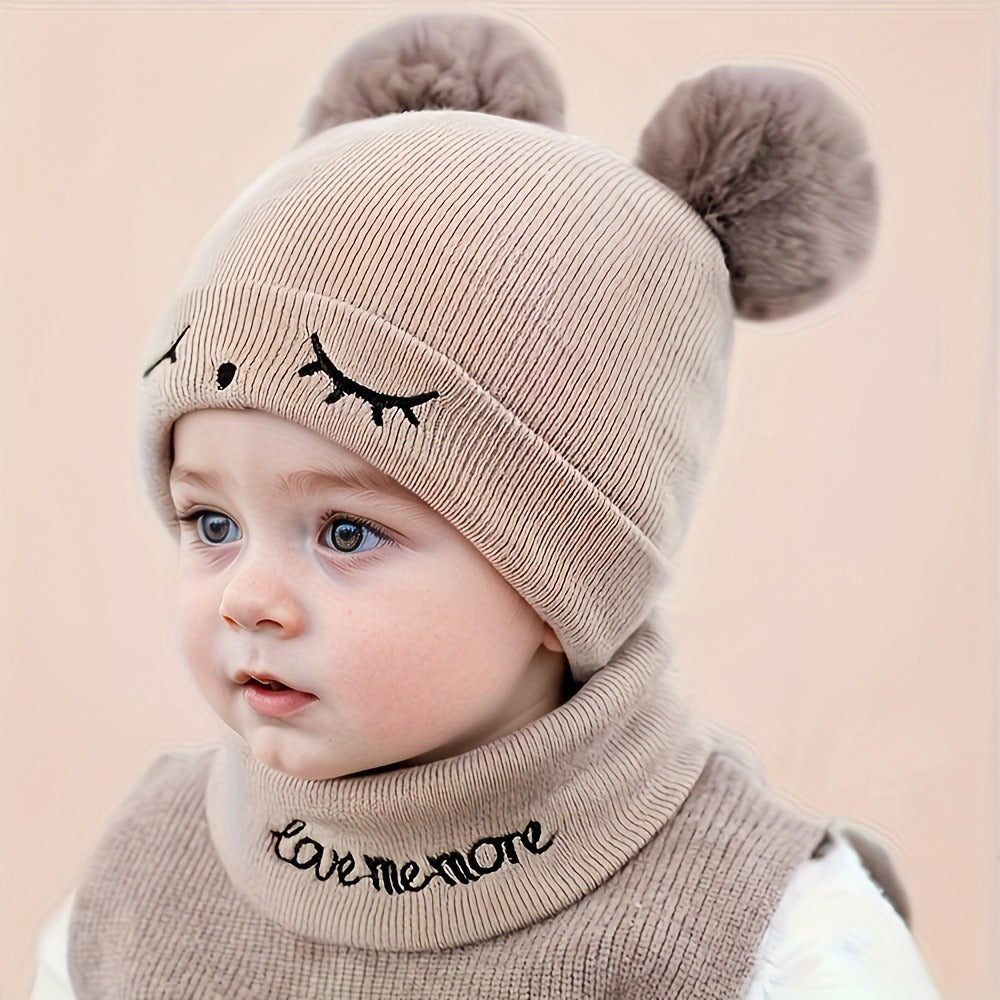 Kids Winter wool caps brown