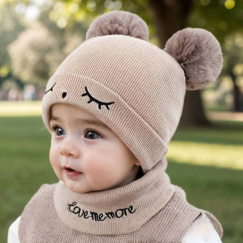 Kids Winter wool caps brown