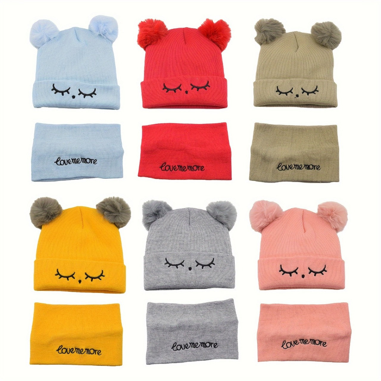Kids Winter wool caps Skyblue