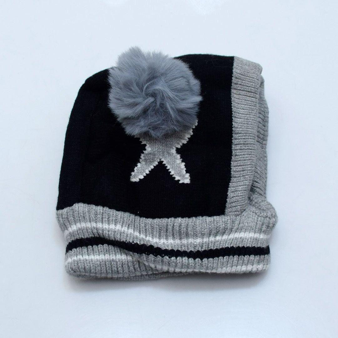 Kids Winter wool caps Star-06