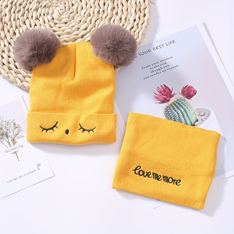Kids Winter wool caps Yellow
