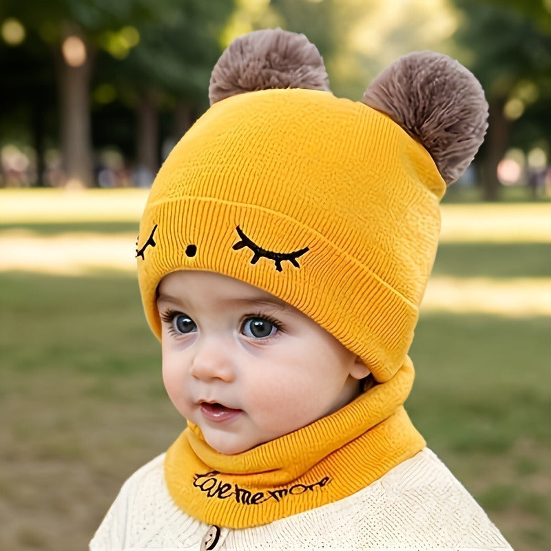 Kids Winter wool caps Yellow