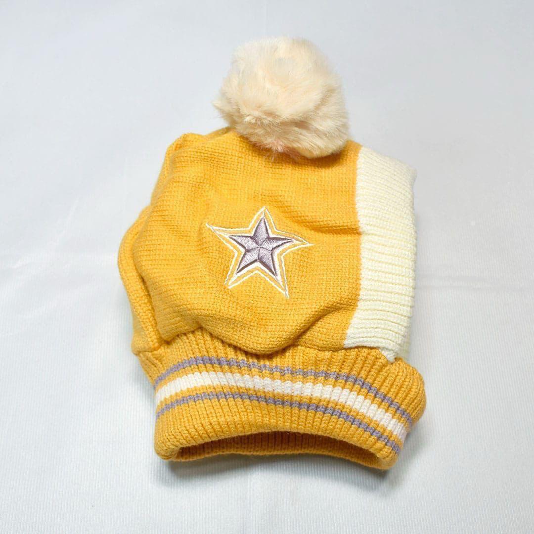 Kids Winter wool caps Star-01