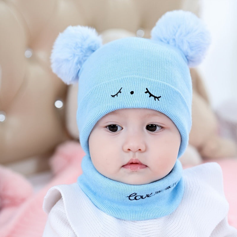 Kids Winter wool caps Skyblue